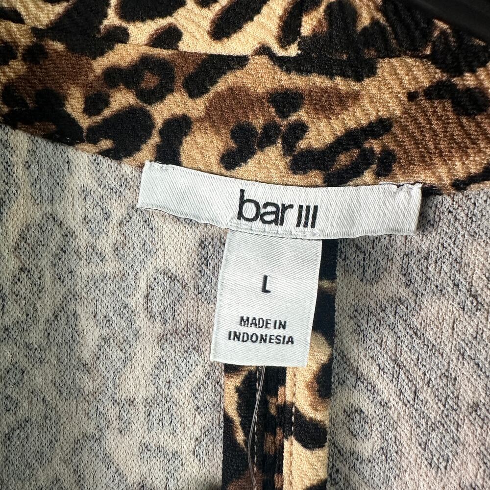 Bar III Women’s Animal Print Boyfriend Blazer Jacket - Size Large - NWT - Picture 5 of 11